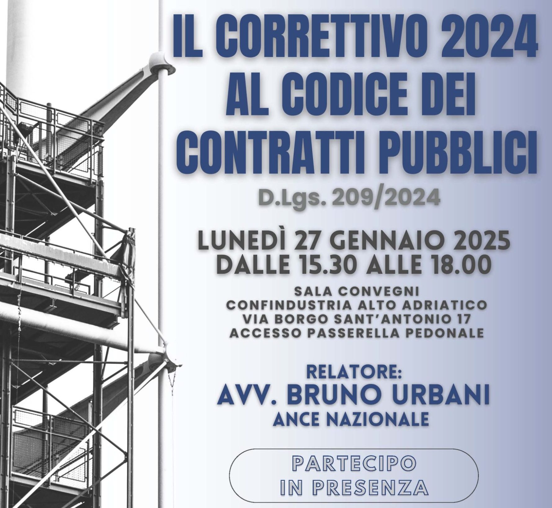 EVENTO a Pordenone - Il correttivo 2024 al Codice dei Contratti Pubblici